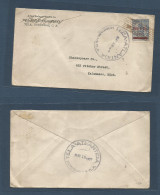 HONDURAS. 1927 (18 May) TPO. Tela - USA, Kalamazoo, Mich. Fkd Env, With Cds. TELA-ATLANTIDA TPO Cds. Interesting. - Honduras