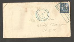 HONDURAS. 1929 (21Sept). Puerto Castilla, Colon - USA Shelby, Miss, USA. 6c Blu Fkd Env Slogan Cachet. VF Depart Origin. - Honduras