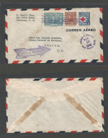 HONDURAS. 1942 (18 Nov) San Pedro Sula - Belize, British Honduras (Nov 19) Air Multifkd Envelope. Interesting Destinatio - Honduras