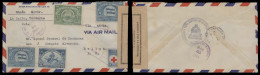 HONDURAS. 1944 (23 March). La Cuba - British Honduras / Belize (29 March). Air Censored Reg Multifkd Env. Scarce Dest. - Honduras