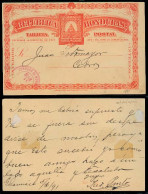 HONDURAS. 1891. Guamaica - Cedros. 2c Red Stat Card Used VF Scarce. - Honduras