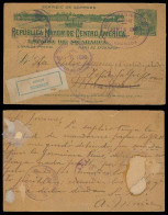 HONDURAS. 1899 (13 June). Nicaragua - Honduras. Granada - Managua / Fwded To Tegucigalpa. 2c Green Stat Card + Returned. - Honduras