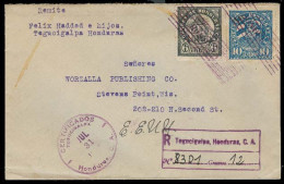 HONDURAS. 1928. Tegucigalpa - USA. Registered Fkd Env. Nice. - Honduras