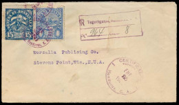 HONDURAS. 1929. Tegucigalpa - USA. Registered Fkd Env. V Nice. - Honduras