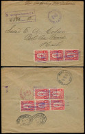 HONDURAS. 1925. Teguagalpa - Haiti. Registered Multifkd Env. Via Puerto Cortes - USA/NO. VF. 2c X10 + Caribbean Dest. - Honduras