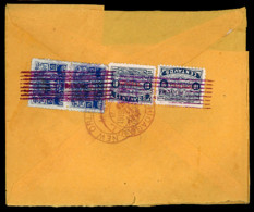 HONDURAS. 1919. Tegucigalpa To USA. Registered Env.part Flap Gone Franked  4 Stamps - Honduras