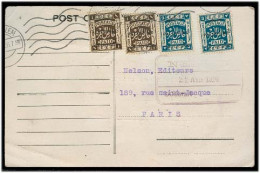 HOLYLAND. 1926 (13 April). Jerusalem - France. Multifkd EEF Overprinted. Private Card. Fine. - Palestine