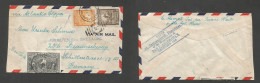 HAITI. 1949 (9 Dec) Port Prince - Germany, Braunschweig. Multifkd Air Envelope Via Atlantic Clipper + "via De Great Brit - Haiti