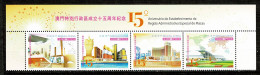 Macau, 2014, 15º Aniv. Do Estab. Da Região Admn. Especial De Macau, MNH - Ongebruikt