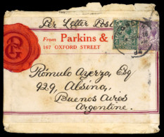 GREAT BRITAIN. 1917. London To Argentina. Letter Post Rate/ilustrated Bag. - ...-1840 Prephilately