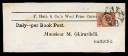 GREAT BRITAIN. C.1880. Wrapper. P.M. Rate. To Italy. - ...-1840 Vorläufer