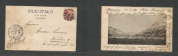 ICELAND. 1906 (14 July) Akureyri - Germany, Berlin (26 July) Single Stamp Fkd Photo Ppc. Seydisfjordur. On The Nose Canc - Sonstige & Ohne Zuordnung