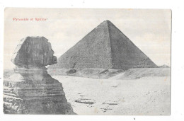 EGYPTE - CPA DOS SIMPLE - Pyramide Et Sphinx  - TOUL 4 - - Sphynx