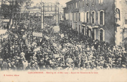 CPA 11 CARCASSONNE / MEETING DU 26 MAI 1907 / ASPECT DE L'AVENUE DE LA GARE - Carcassonne