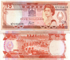 Fiji 5 Dollars ND 1991 QEII P-91 UNC - Fiji