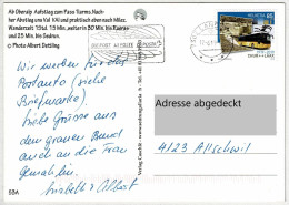 Schweiz / Helvetia 2019, Postkarte Nach Allschwil, Postauto / Postbus Chur - Laax - Bussen