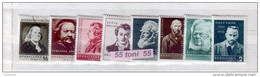 1956 Famous People (Mozart, Rembrandt, Curie Dostoevsky) 6v.- Oblitere/used (O) Bulgaria / Bulgarie - Gebruikt