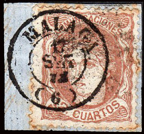 Málaga - Edi O 113 - 12 Cuartos - Fragmento Mat Fech. Tp. II "Málaga (6)" - Unused Stamps