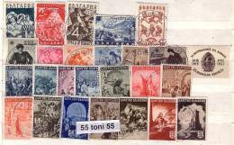 1942  COMPLETE – Used/oblitere  (O) Yvert Nr- 395/419  BULGARIA /Bulgarie - Used Stamps