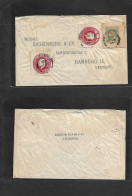 Great Britain - Stationery. 1909 (28 May) Liverpool - Germany, Liverpool. Multifkd Cut-out Envelope. Fine. - ...-1840 Prephilately