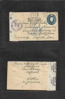 Great Britain - Stationery. 1946 (9 Aug) Chesham, Ammersham - Germany, Westphalen, Dortmund 2 1/2d Blue Stat Env + Taxed - ...-1840 Precursores