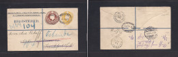 Great Britain - Stationery. 1903 (1 Aug) London Throgmorton Ave - Germany, Frankfurt (2 Aug), Fwded Belgium Ostende (4 A - ...-1840 Prephilately