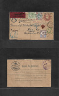 Great Britain - Stationery. 1905 (27 Dec) Manchester - Germany, Berlin (29 Dec) Registered Insured GBP 5,00 Stat Brown E - ...-1840 Voorlopers