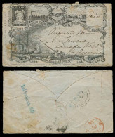 GREAT BRITAIN. 1851 (5 June). Ocean And Imperial Penny Post Ilustr Env To Canada West / North America. Mns Paid Transit  - ...-1840 Precursori