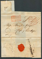 GREAT BRITAIN. 1821 (28 July). Fettergairn / London - South Africa / CGH. E Red Oval Post Paid Ship Letter + Boxed Paid  - ...-1840 Precursores