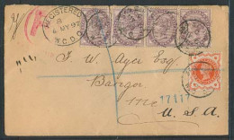 GREAT BRITAIN. 1897 (May). 69 Strand - USA. Reg Mutlifkd Env. - ...-1840 Voorlopers