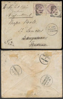 GREAT BRITAIN. 1886. Windsor - India / Madras. Over To Rajpootanah. Env Fkd 2 1/2d Hoip Pair / Cds. VF. - ...-1840 Precursores