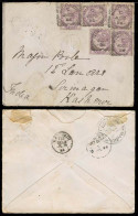 GREAT BRITAIN. 1886 (25 Jun). Windsor - India / Kashmir / Sirinagar. Env Fkd 1d X5 / Cds. VF. - ...-1840 Precursores