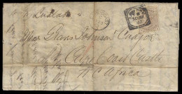 GREAT BRITAIN. 1882 (30 June). London - Cape Coast Castle. Fkd EL / 4d Pl 17, Cds With Arrival Cds On Front (23 July, 18 - ...-1840 Prephilately