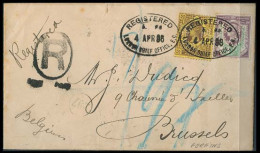 GREAT BRITAIN. 1898. London Chief Office - Belgium. Reg Perfin Multifkd Env. Nice Oval Ds / Unusual. XF. - ...-1840 Vorläufer