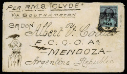 GREAT BRITAIN. 1894 (Dec 13) York To Mendoza, Argentine Per RMS "Clyde" Via Southampton, Humerous, Handrawn Illustrated  - ...-1840 Precursori