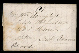 GREAT BRITAIN. GB-SOUTH AMERICA. 1835, Dec.28th. Entire Letter With Manuscript "Closed" And Sent Under Cover Outside The - ...-1840 Préphilatélie
