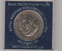 Medaglia Commemorativa MATRIMONIO DIANA E PRINCIPE DI GALLES 1982 FDC - Royal/Of Nobility