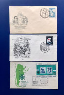 República Argentina 1946 1959 1973, 3 Sobre PRIMERDÍA FDC, - FDC