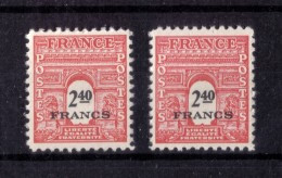 VARIETE DE COULEUR N ° 710 (clair Et Foncé ) NEUF** - Unused Stamps