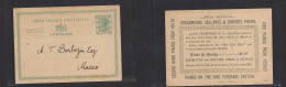 HONG KONG. 1893. Usage In Macau. Locally Circulated With Macao Portuguese Cds. Reverse Private Print Of Pianos Advertisi - Sonstige & Ohne Zuordnung