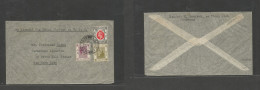 HONG KONG. 1938 (22 Apr) Victoria - USA, NYC. Air Multifkd Env, Mixed Kings At 2,80 $ Rate Via China Clipper / Pacific. - Sonstige & Ohne Zuordnung