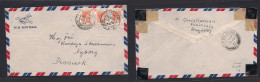 HONG KONG. 1947 (28 Aug) Kowloon - Denmark, Nyburg. Air Multifkd Env (x3) 1$ Stamps. 3$ Air Rate. - Sonstige & Ohne Zuordnung