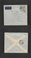 HONG KONG. 1936 (17 Sept) GPO Airmails - England, Somerset. Air Multifkd Env At 50c Rate. Fine. - Other & Unclassified