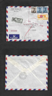 HONG KONG. 1965 (12 July) Man Yee Arcade - West Germany, Cologne. Air Multifkd Envelope, R-label. Fine District Usage. P - Other & Unclassified