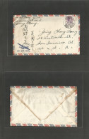 HONG KONG. 1953 (12 Aug) Sheung Wan - USA, SF, CAL. Air Single 2$ Fkd Env / Bilingual Addrese VF With Full Contains. - Autres & Non Classés