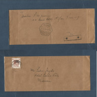 HONG KONG. 1945 (5 Oct) Victoria - Macau (6 Oct) The Early Post WWII. General Post Office Opening A Single 8c Fkd Envelo - Andere & Zonder Classificatie