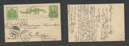 HAITI. 1900 (26 March) Port Prince - Germany, New Ruppin (12 Apr) Via Hamburg Via Royal Mail / Jacmel. 3c Green Illustr  - Haiti