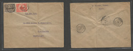 HAITI. 1919 (28 Dec) Jacmel - Switzerland, Zurich Via NY. Multifkd Overprinted Issue 3c Tied Cds. Fine On Cover. Mixed F - Haiti