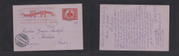 HAITI. 1906 (30 Sept) Port Prince - Germany, Baden 2c Red / Violet Stat Card. Fine Used. - Haïti