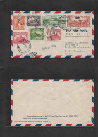 HAITI. 1935 (19 Aug) P. Prince - USA, Louisville, Ky (22 Aug) Air Multifkd Env, Mixed Issues. VF Usage. - Haiti
